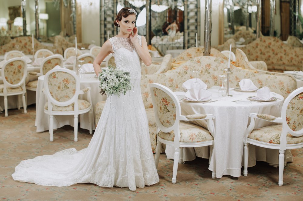 Wedding Portrait Shoot at Champagne Room of Manila Hotel