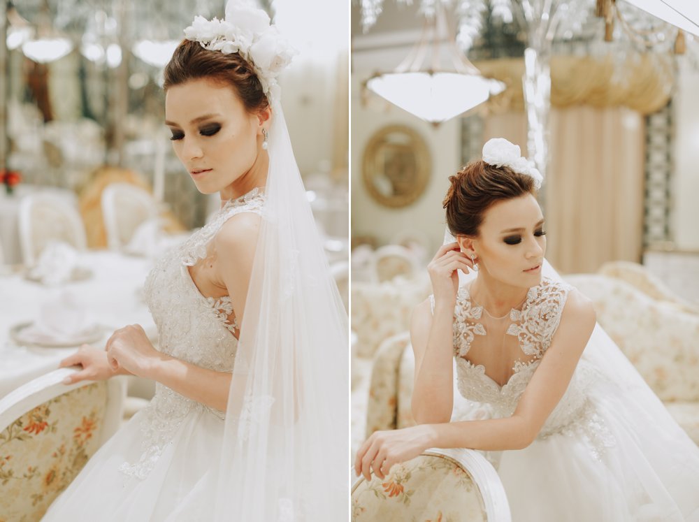 Wedding Portrait Shoot at Champagne Room of Manila Hotel