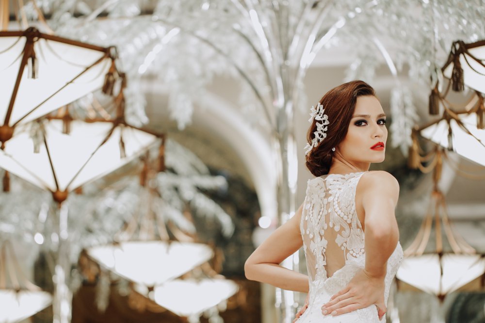 Wedding Portrait Shoot at Champagne Room of Manila Hotel