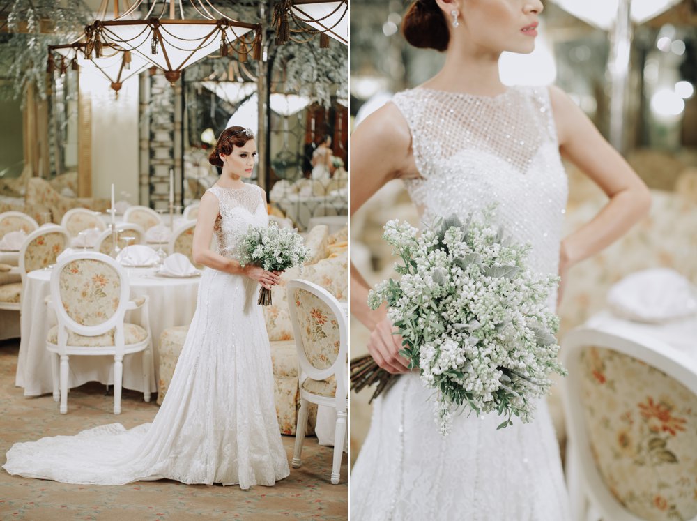 Wedding Portrait Shoot at Champagne Room of Manila Hotel