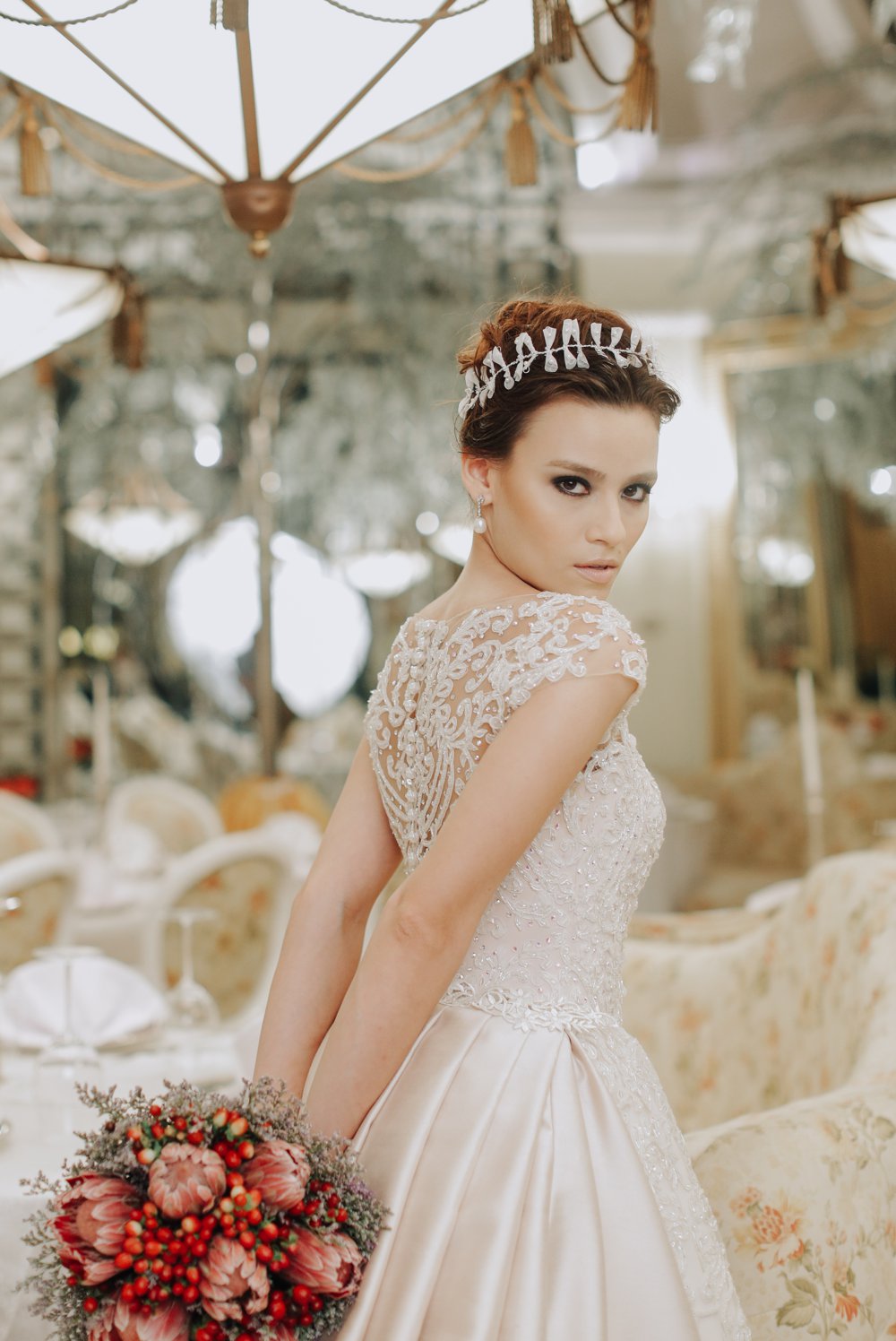 Wedding Portrait Shoot at Champagne Room of Manila Hotel