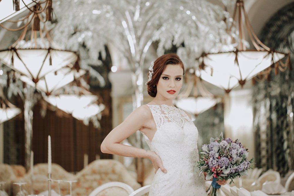 Wedding Portrait Shoot at Champagne Room of Manila Hotel