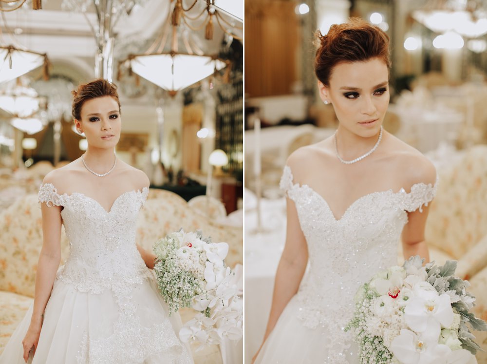 Wedding Portrait Shoot at Champagne Room of Manila Hotel