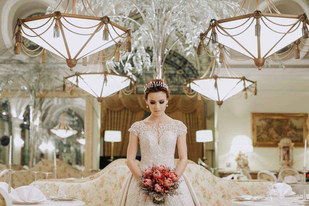 Wedding Portrait Shoot at Champagne Room of Manila Hotel