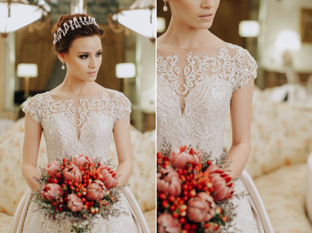 Wedding Portrait Shoot at Champagne Room of Manila Hotel