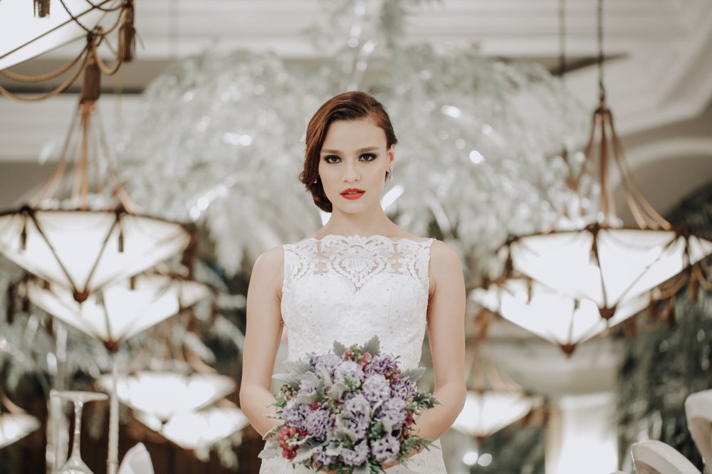 Wedding Portrait Shoot at Champagne Room of Manila Hotel